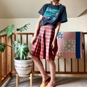 Vintage Pleated Wool Skirt